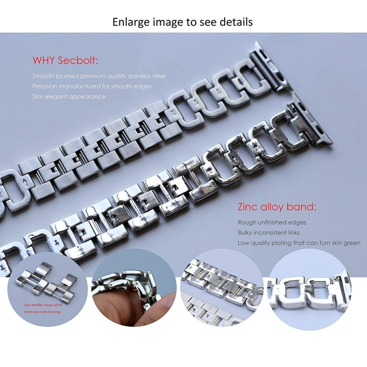 Colorful Diamond Stainless Steel Watch Band for Apple Watch Ultra 49mm&Watch Ultra 2 49mm / Series 10 46mm / 9&8&7 45mm / SE 3&SE 2&6&SE&5&4 44mm / 3&2&1 42mm(Gold) by bashfashion