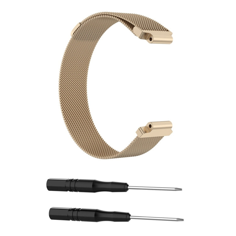 Milanese Watch Band for Garmin Forerunner 235 26cm(Champagne Gold) by bashfashion