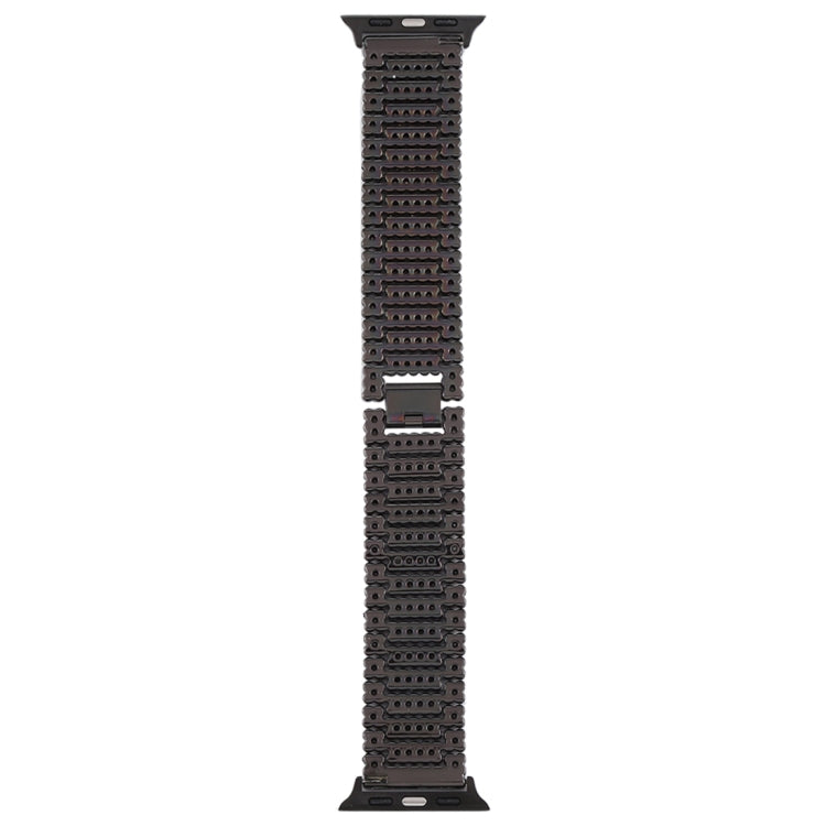 For Apple Watch Series 7 41mm / 6 & SE & 5 & 4 40mm / 3 & 2 & 1 38mm Nine Beads Stainless Steel Wrist Strap Watch Band (Black) by bashfashion