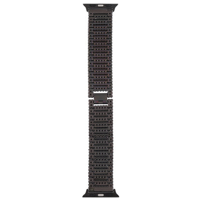 For Apple Watch Series 7 41mm / 6 & SE & 5 & 4 40mm / 3 & 2 & 1 38mm Nine Beads Stainless Steel Wrist Strap Watch Band (Black) by bashfashion