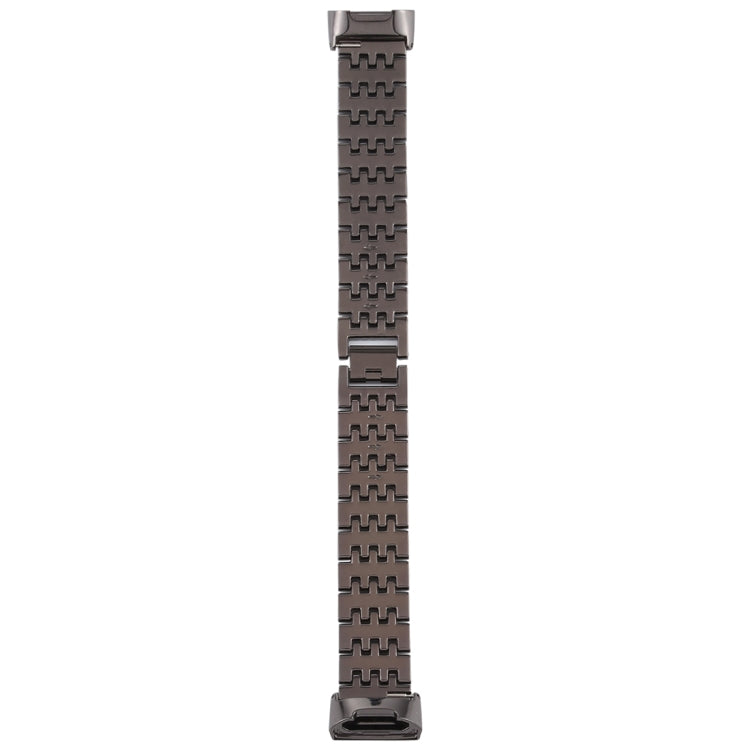 For Fitbit Charge 3 Diamond-studded Stainless Steel Watch Band(Black) by bashfashion