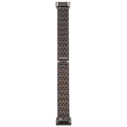 For Fitbit Charge 3 Diamond-studded Stainless Steel Watch Band(Black) by bashfashion