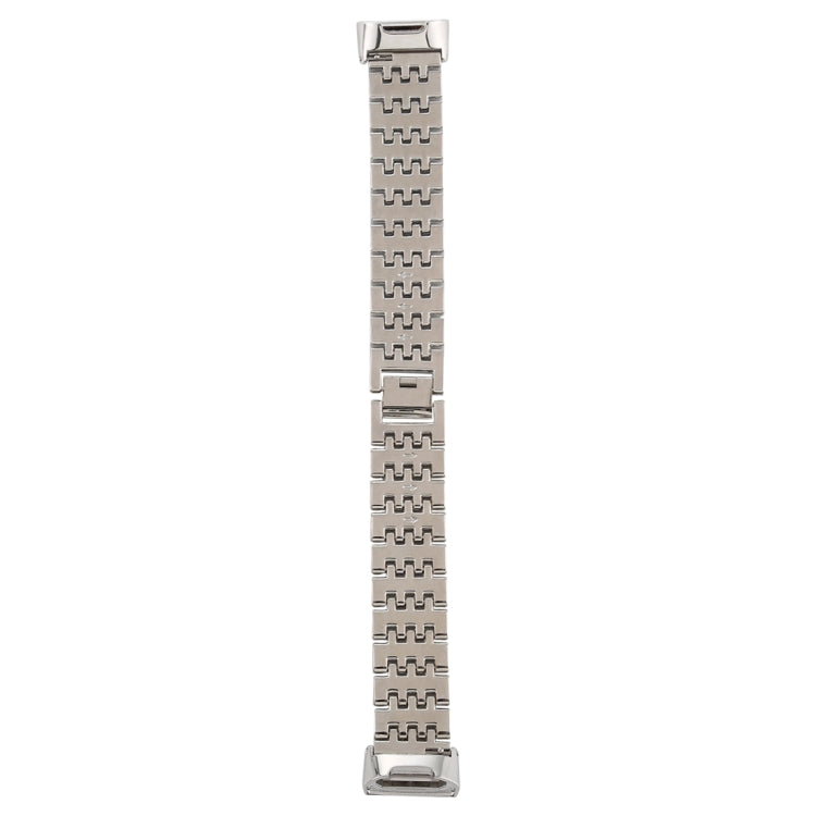 For Fitbit Charge 3 Diamond-studded Stainless Steel Watch Band(Silver) by bashfashion