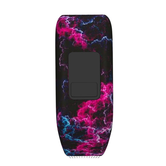 Red Lightning Pattern Silicone Sport Watch Band for Garmin Vivofit JR, Size: Large(Red) by bashfashion