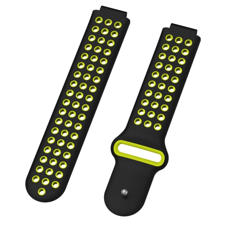 Double Colour Silicone Sport Watch Band for Garmin Forerunner 220 / Approach S5 / S20(Black Yellow) by bashfashion