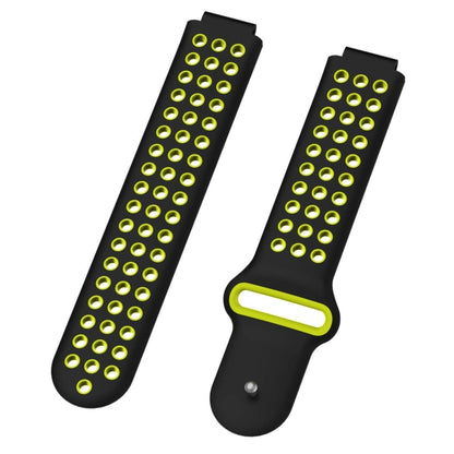 Double Colour Silicone Sport Watch Band for Garmin Forerunner 220 / Approach S5 / S20(Black Yellow) by bashfashion