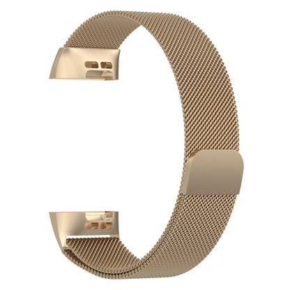 Stainless Steel Magnet Watch Band for FITBIT Charge 3, Size:Small, 187x18mm(Champagne Gold) by bashfashion
