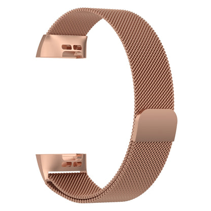 Stainless Steel Magnet Watch Band for FITBIT Charge 3, Size:Small, 187x18mm(Rose Gold) by bashfashion
