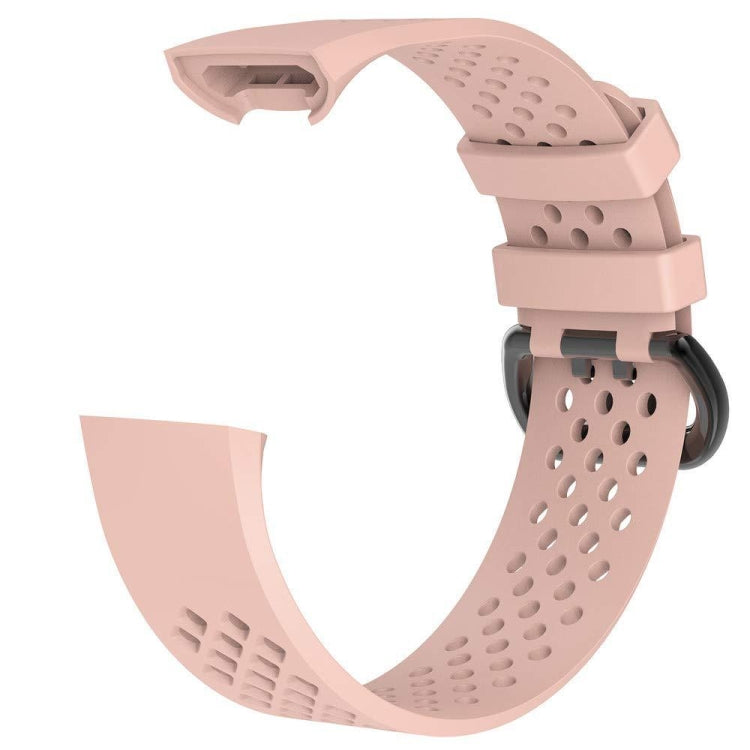 Square Hole Adjustable Sport Watch Band for FITBIT Charge 3(Pink) by bashfashion