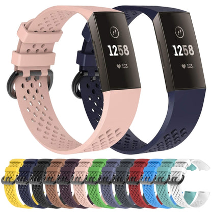 Square Hole Adjustable Sport Watch Band for FITBIT Charge 3(Coffee) by bashfashion