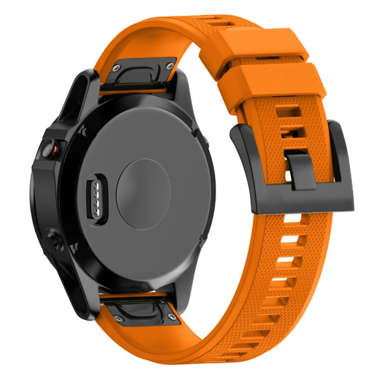 Quick Removable Silicone Watch Band for Fenix 5 22mm(Orange) by bashfashion