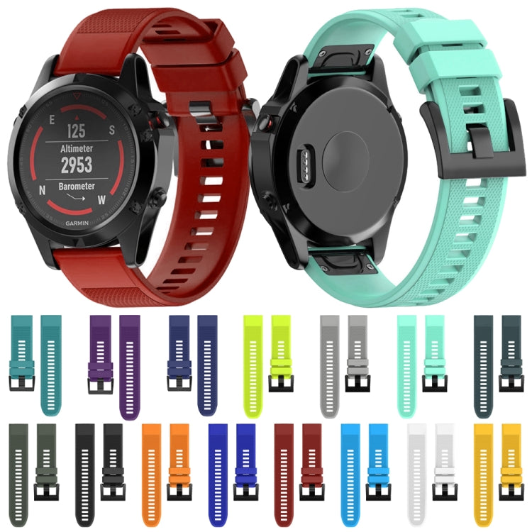 Quick Removable Silicone Watch Band for Fenix 5 22mm(Orange) by bashfashion