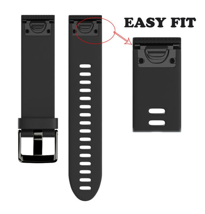 Quick Removable Silicone Watch Band for Fenix 5S 20mm(Black) by bashfashion
