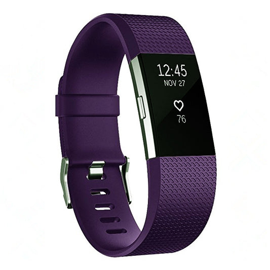 Square Pattern Adjustable Sport Watch Band for FITBIT Charge 2, Size: S, 10.5x8.5cm(Dark Purple) by bashfashion