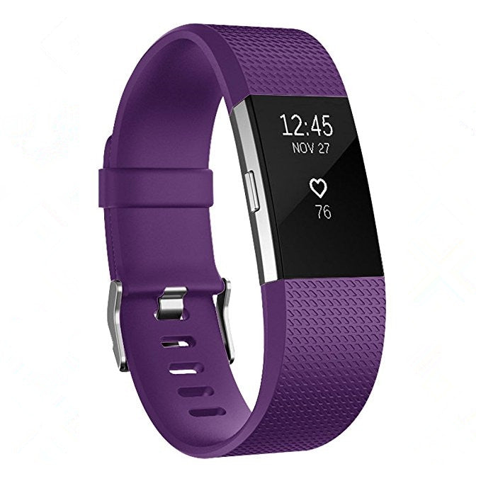 Square Pattern Adjustable Sport Watch Band for FITBIT Charge 2, Size: S, 10.5x8.5cm(Purple) by bashfashion