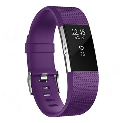 Square Pattern Adjustable Sport Watch Band for FITBIT Charge 2, Size: S, 10.5x8.5cm(Purple) by bashfashion