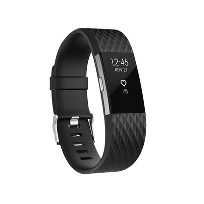 Diamond Pattern Adjustable Sport Watch Band for FITBIT Charge 2, Size: S, 10.5x8.5cm(Black) by bashfashion