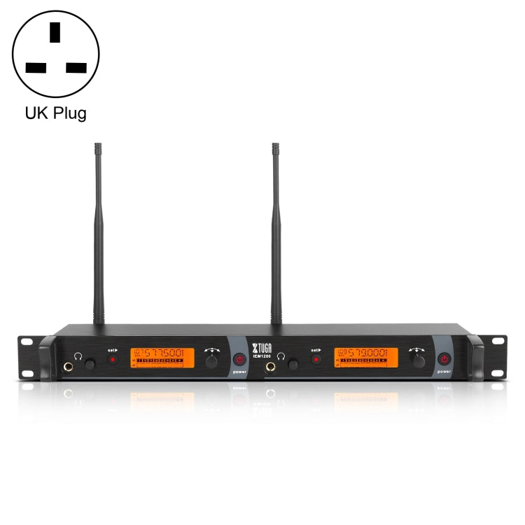 XTUGA IEM1200 Wireless Transmitter Stage Singer Ear Monitor System (UK Plug) by XTUGA