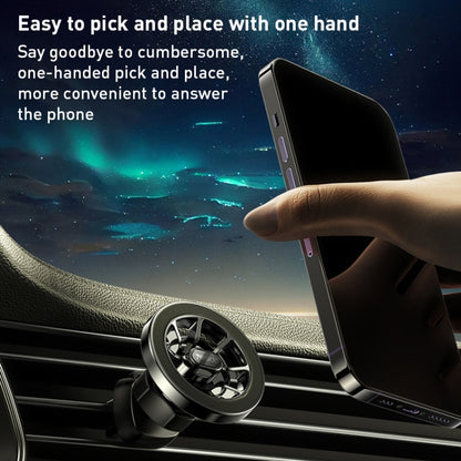 Yesido C158 2 in 1 Magnetic Ring Car Dashboard Air Vent Phone Holder (Black) by Yesido