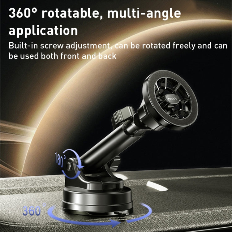 Yesido C158 2 in 1 Magnetic Ring Car Dashboard Air Vent Phone Holder (Black) by Yesido