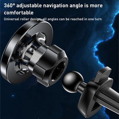 Yesido C158 2 in 1 Magnetic Ring Car Dashboard Air Vent Phone Holder (Black) by Yesido