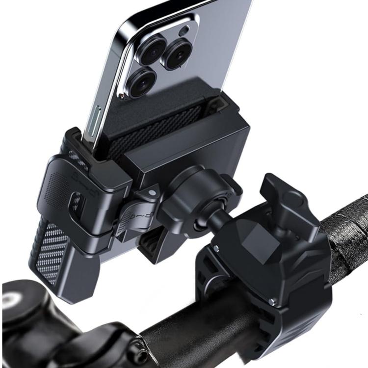 Carbon Fiber Texture Bicycle Non-slip Scooter Phone Holder (Black) by bashfashion