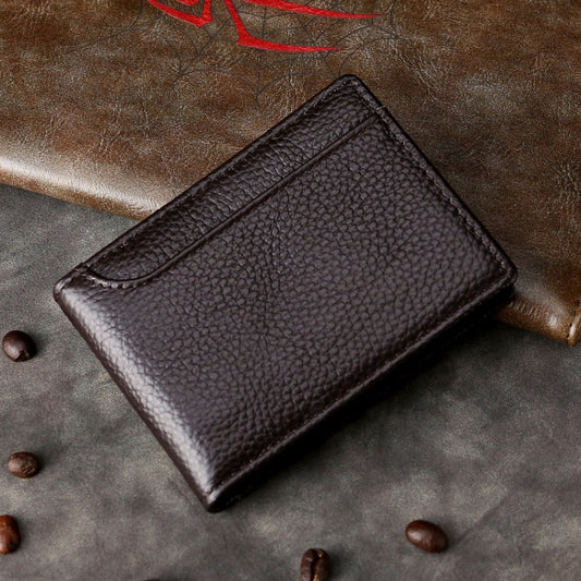 TP-055 Litchi Texture Leather Multi-function Motor Vehicle Driving License Card Folder(Dark Coffee) by bashfashion