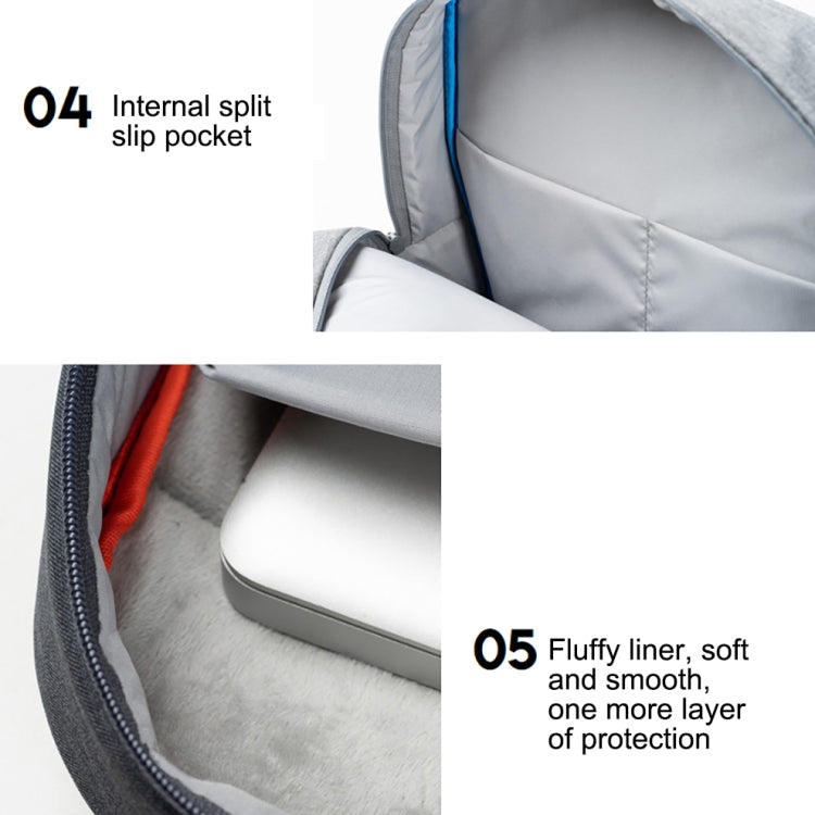 POFOKO A800 Series Polyester Waterproof Laptop Handbag for 15 inch Laptops(Dark Gray) by POFOKO