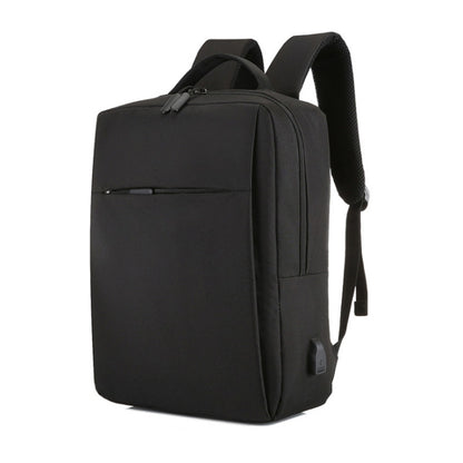 POFOKO Large-capacity Waterproof Oxford Cloth Business Casual Backpack with External USB Charging Design for 15.6 inch Laptops(Black) by POFOKO