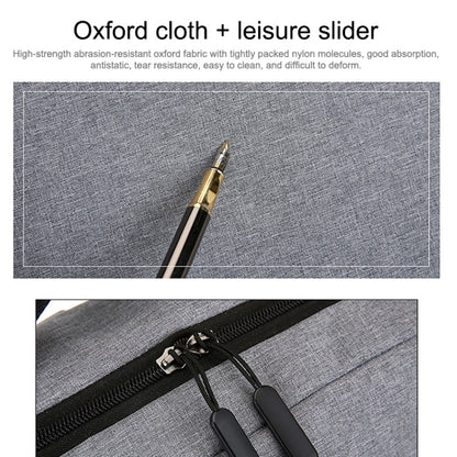 POFOKO Large-capacity Waterproof Oxford Cloth Business Casual Backpack with External USB Charging Design for 15.6 inch Laptops(Black) by POFOKO