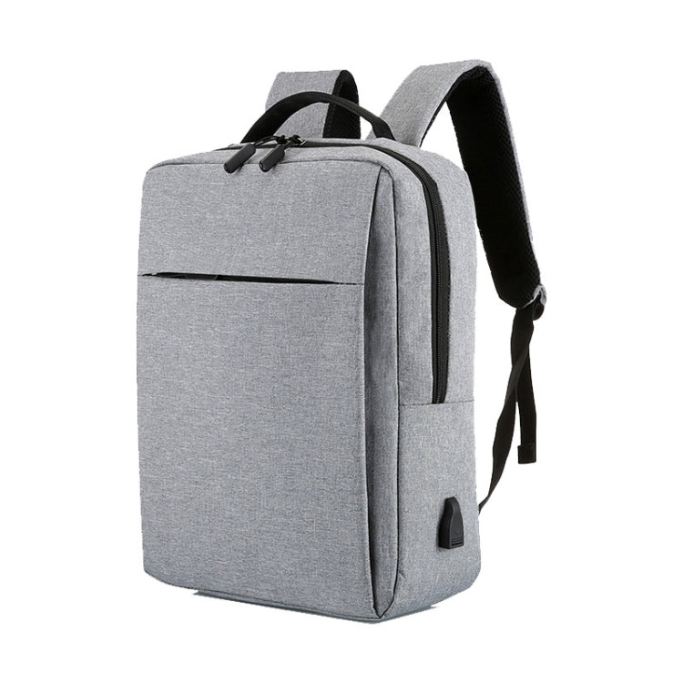 POFOKO Large-capacity Waterproof Oxford Cloth Business Casual Backpack with External USB Charging Design for 15.6 inch Laptops (Grey) by POFOKO