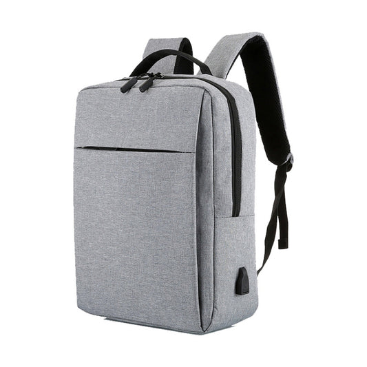 POFOKO Large-capacity Waterproof Oxford Cloth Business Casual Backpack with External USB Charging Design for 15.6 inch Laptops (Grey) by POFOKO