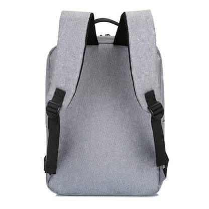 POFOKO Large-capacity Waterproof Oxford Cloth Business Casual Backpack with External USB Charging Design for 15.6 inch Laptops (Grey) by POFOKO