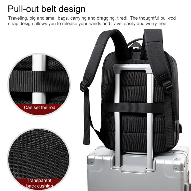 cxs-618 Multifunctional Oxford Laptop Bag Backpack (Black) by bashfashion