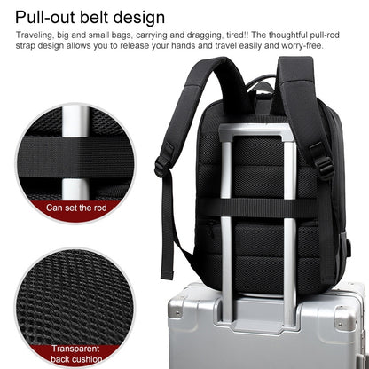 cxs-618 Multifunctional Oxford Laptop Bag Backpack (Black) by bashfashion