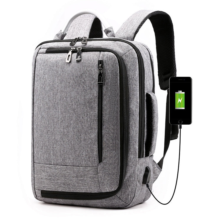 cxs-620 Multifunctional Oxford Laptop Bag Backpack (Light Grey) by bashfashion
