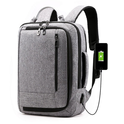 cxs-620 Multifunctional Oxford Laptop Bag Backpack (Light Grey) by bashfashion