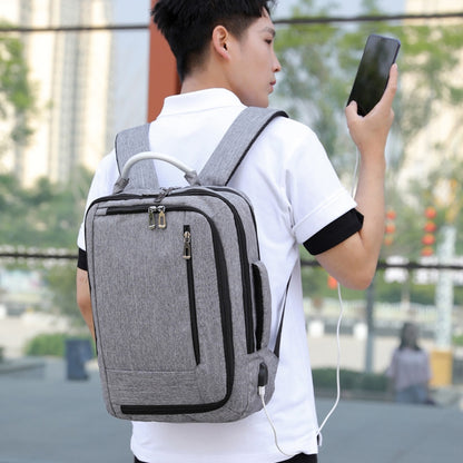 cxs-620 Multifunctional Oxford Laptop Bag Backpack (Light Grey) by bashfashion