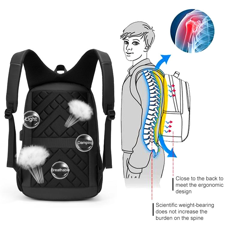 cxs-621 Multifunctional Oxford Laptop Bag Backpack (Blue) by bashfashion