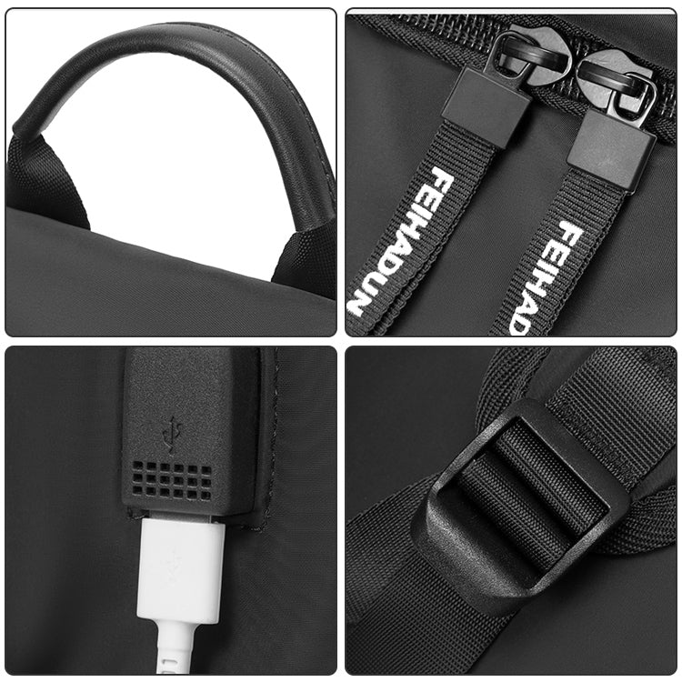 cxs-7103 Multifunctional Oxford Laptop Bag Backpack (Black) by bashfashion