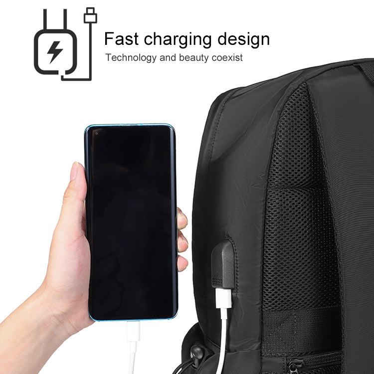 cxs-7203 Multifunctional Oxford Laptop Bag Backpack (Black) by bashfashion