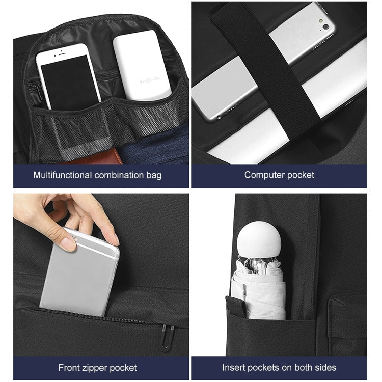 cxs-7301 Multifunctional Oxford Laptop Bag Backpack (Grey) by bashfashion