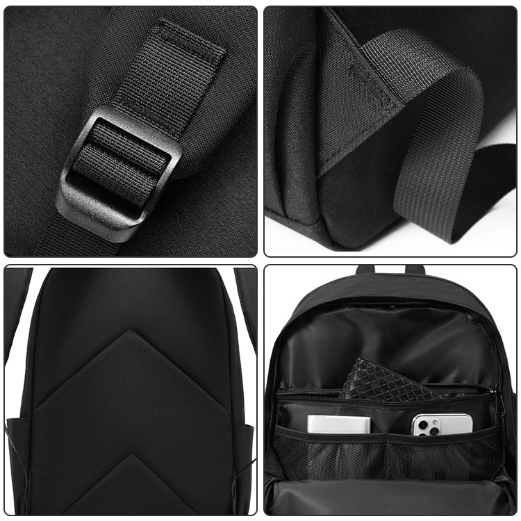 cxs-7303 Ordinary Version Multifunctional Oxford Laptop Bag Backpack (Black) by bashfashion