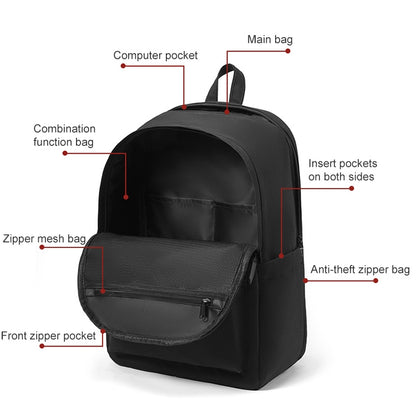 cxs-8106 Multifunctional Oxford Laptop Bag Backpack (Black) by bashfashion