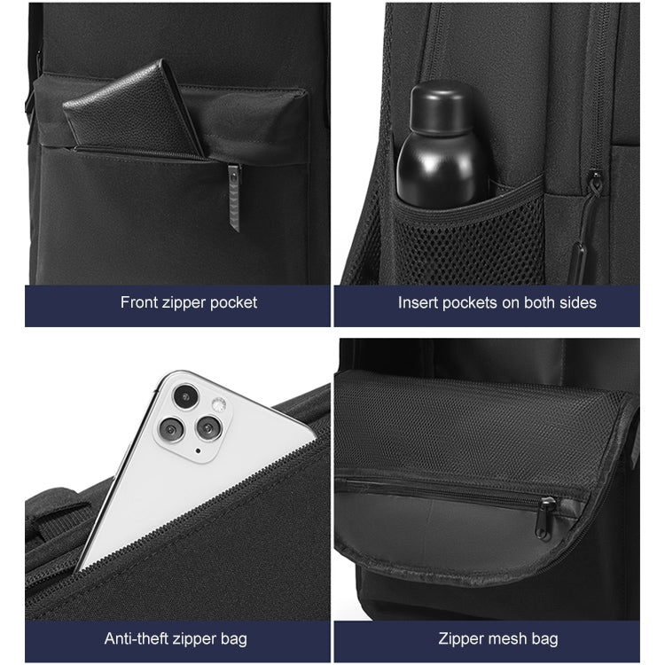 cxs-8106 Multifunctional Oxford Laptop Bag Backpack (Grey) by bashfashion