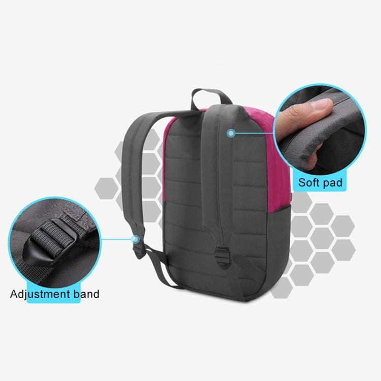 POFOKO XY Series 13.3 inch Fashion Color Matching Multi-functional Backpack Computer Bag, Size: S (Rose Red) by POFOKO