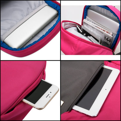 POFOKO XY Series 13.3 inch Fashion Color Matching Multi-functional Backpack Computer Bag, Size: S (Rose Red) by POFOKO