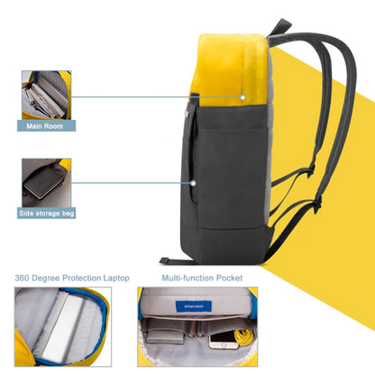 POFOKO XY Series 14-15.4 inch Fashion Color Matching Multi-functional Backpack Computer Bag, Size: M by POFOKO