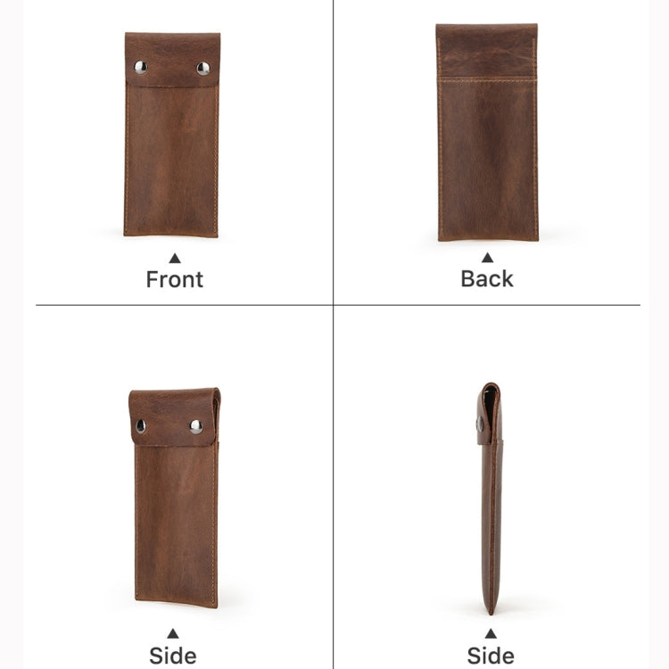 CONTACTS FAMILY CF1110 Universal Crazy Horse Leather Watch Protective Case Storage Bag for Apple Watch (Coffee) by bashfashion