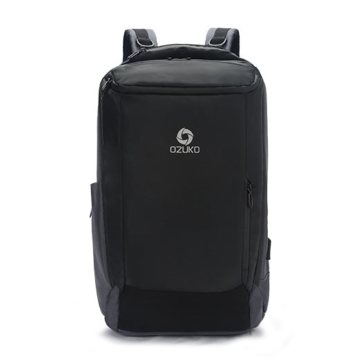 Ozuko 9060 Large Capacity Waterproof USB Outdoor Shoulder Backpack, Size: Large, 33x21x53cm(Grey) by Ozuko